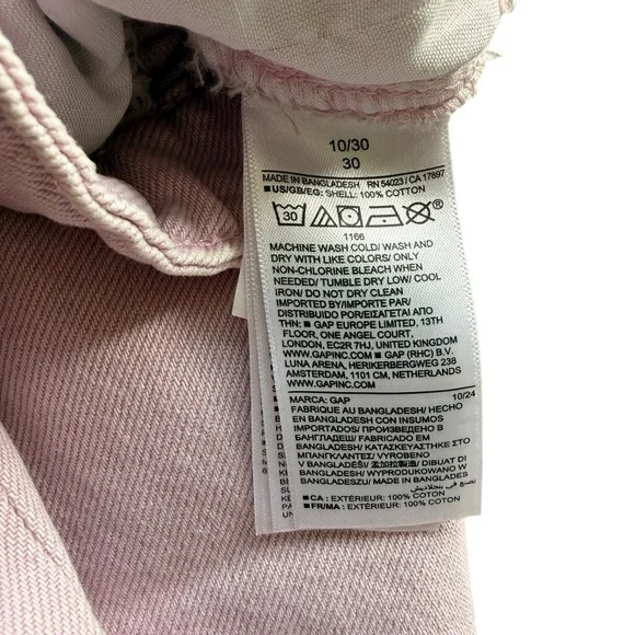 GAP Denim Lilac Pink Button Front Midi Skirt Sz 10 High Rise A-Line Cotton Y2K - Picture 5 of 7